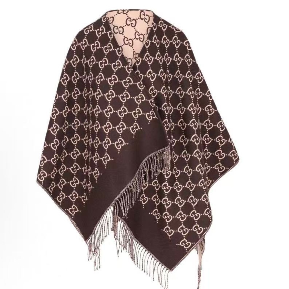 Gucci Brown and Cream Patterned Wrap
